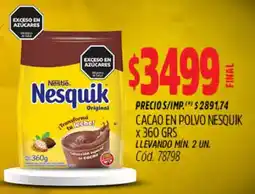 Supermercados Yaguar Nesquik cacao en polvo oferta