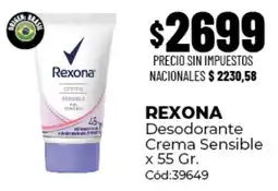 Diarco Rexona desodorante crema sensible oferta