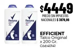 Diarco Rexona efficient talco original oferta