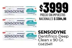 Diarco Sensodyne dentífrico deep clean oferta