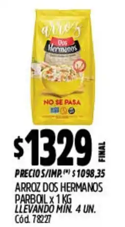 Supermercados Yaguar Arroz dos hermanos oferta