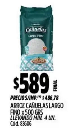 Supermercados Yaguar Cañuelas arroz largo fino oferta