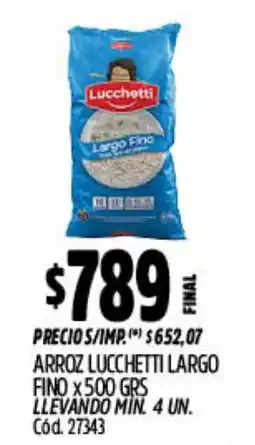 Supermercados Yaguar Lucchetti arroz largo fino oferta