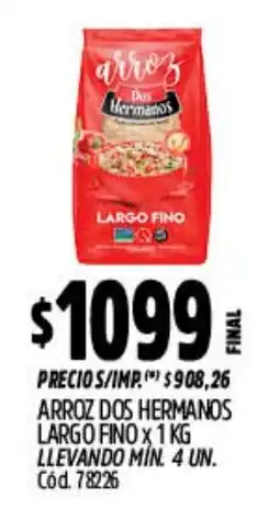 Supermercados Yaguar Arroz dos hermanos largo fino oferta