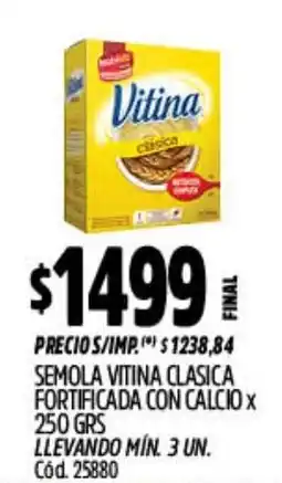 Supermercados Yaguar Vitina semola vitina clasica oferta