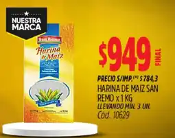 Supermercados Yaguar San remo harina de maiz oferta