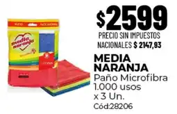 Diarco Media naranja paño microfibra oferta