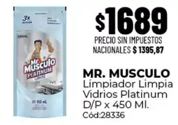 Diarco Mr. musculo limpiador limpia vidrios platinum oferta