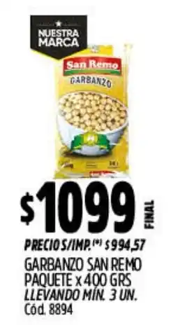 Supermercados Yaguar San remo garbanzo oferta