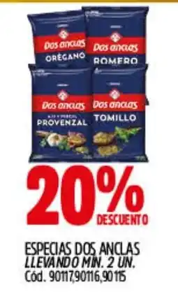 Supermercados Yaguar Dos anclas especias oferta