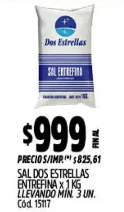 Supermercados Yaguar Dos estrellas sal entrefina oferta
