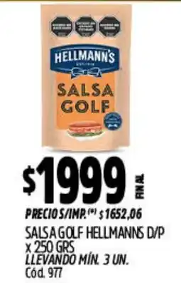 Supermercados Yaguar Hellmanns salsa golf oferta