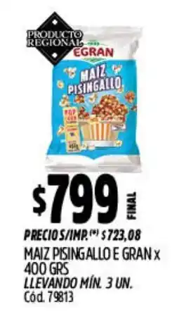 Supermercados Yaguar Egran maiz pisingallo oferta