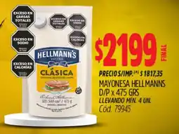 Supermercados Yaguar Hellmanns mayonesa clásica oferta