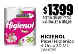 Diarco Higienol papel higiénico oferta