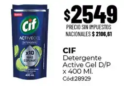 Diarco Cif detergente active gel d/p oferta