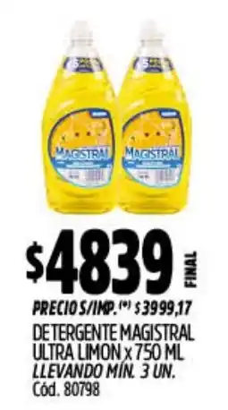 Supermercados Yaguar Magistral detergente ultra limon oferta