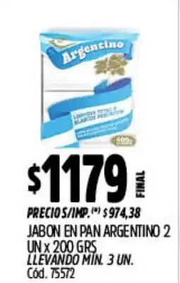 Supermercados Yaguar Argentino jabon en pan oferta