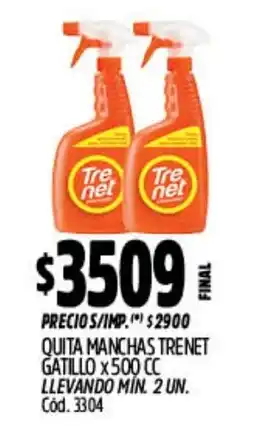 Supermercados Yaguar Trenet quita manchas oferta