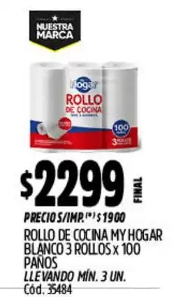 Supermercados Yaguar My hogar rollo de cocina blanco oferta