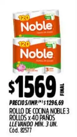 Supermercados Yaguar Noble rollo de cocina oferta