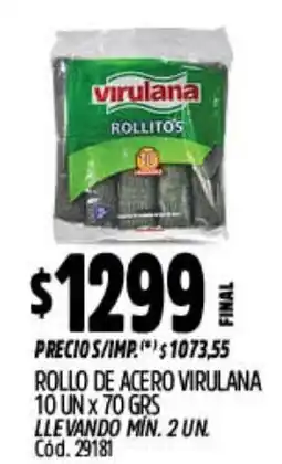 Supermercados Yaguar Virulana rollitos oferta