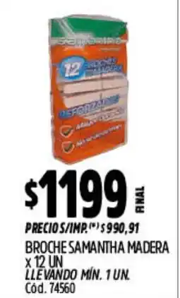 Supermercados Yaguar Broche samantha madera oferta