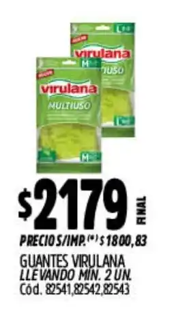 Supermercados Yaguar Virulana guantes oferta