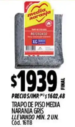 Supermercados Yaguar Media naranja trapo de piso media oferta