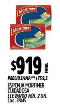 Supermercados Yaguar Mortimer esponja cuidadosa oferta