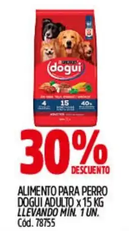 Supermercados Yaguar Dogui alimento para perro adulto oferta