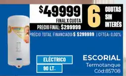 Diarco Escorial termotanque oferta