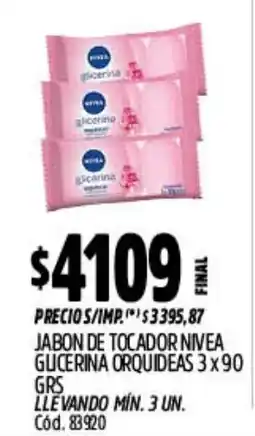 Supermercados Yaguar Nivea jabon de tocador glicerina orquideas oferta