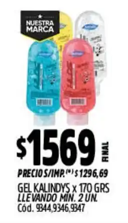 Supermercados Yaguar Kalindys gel oferta