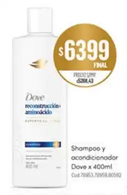 Supermercados Yaguar Dove reconstrucción aminoácido oferta