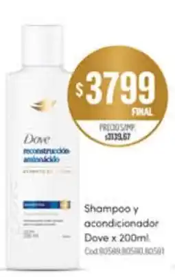 Supermercados Yaguar Dove shampoo y acondicionador oferta