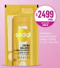 Supermercados Yaguar Sedal shampoo y acondicionador oferta