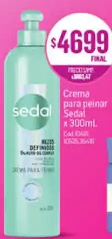 Supermercados Yaguar Sedal crema para peinar oferta
