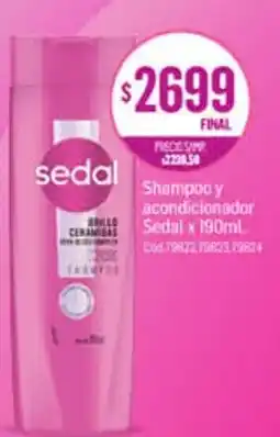 Supermercados Yaguar Sedal shampoo y acondicionador oferta