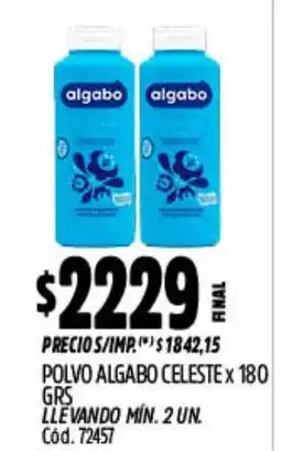 Supermercados Yaguar Algabo polvo celeste oferta