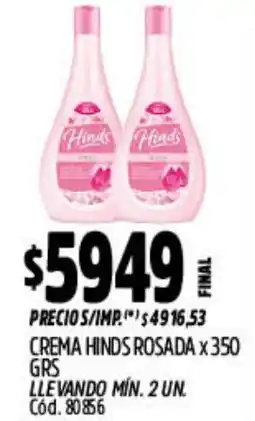 Supermercados Yaguar Hinds crema rosada oferta
