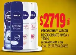 Supermercados Yaguar Nivea desodorante oferta
