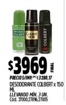 Supermercados Yaguar Colbert desodorante oferta