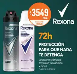 Supermercados Yaguar Rexona desodorante femenino y masculino oferta