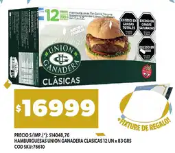 Supermercados Yaguar Union ganadera hamburguesas clasicas oferta