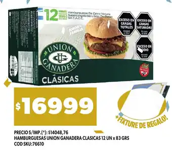 Union ganadera hamburguesas clasicas