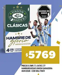 Supermercados Yaguar Union ganadera hamburguesas clasicas oferta