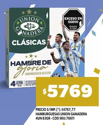 Union ganadera hamburguesas clasicas