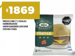 Supermercados Yaguar Union ganadera hamburguesas finitas oferta