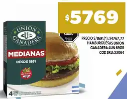 Supermercados Yaguar Union ganadera hamburguesas medianas oferta